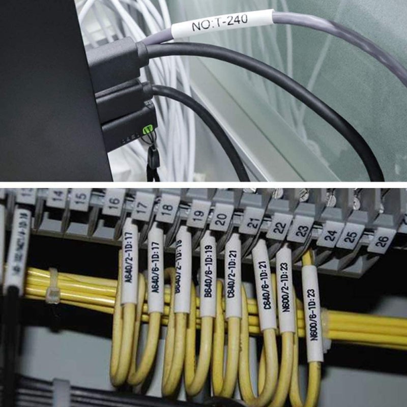 Absonic 3-Pack Compatible Heat Shrink Tube Replacement for Hse241 Hse-241 HS-241 HS241 17.7mm Black on White Label Tape for PT-E500 PT-E550W PT-E300 PT-H300 PT-P750WVP, 0.7inch x 4.9 feet - Image 5